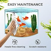 Vista 7 de Skywin Betta Fish Tank - 1.71 galones, acuarios de peces beta de acrílico, pecera de esquina, tanque de peces pequeño para peces de la vida real