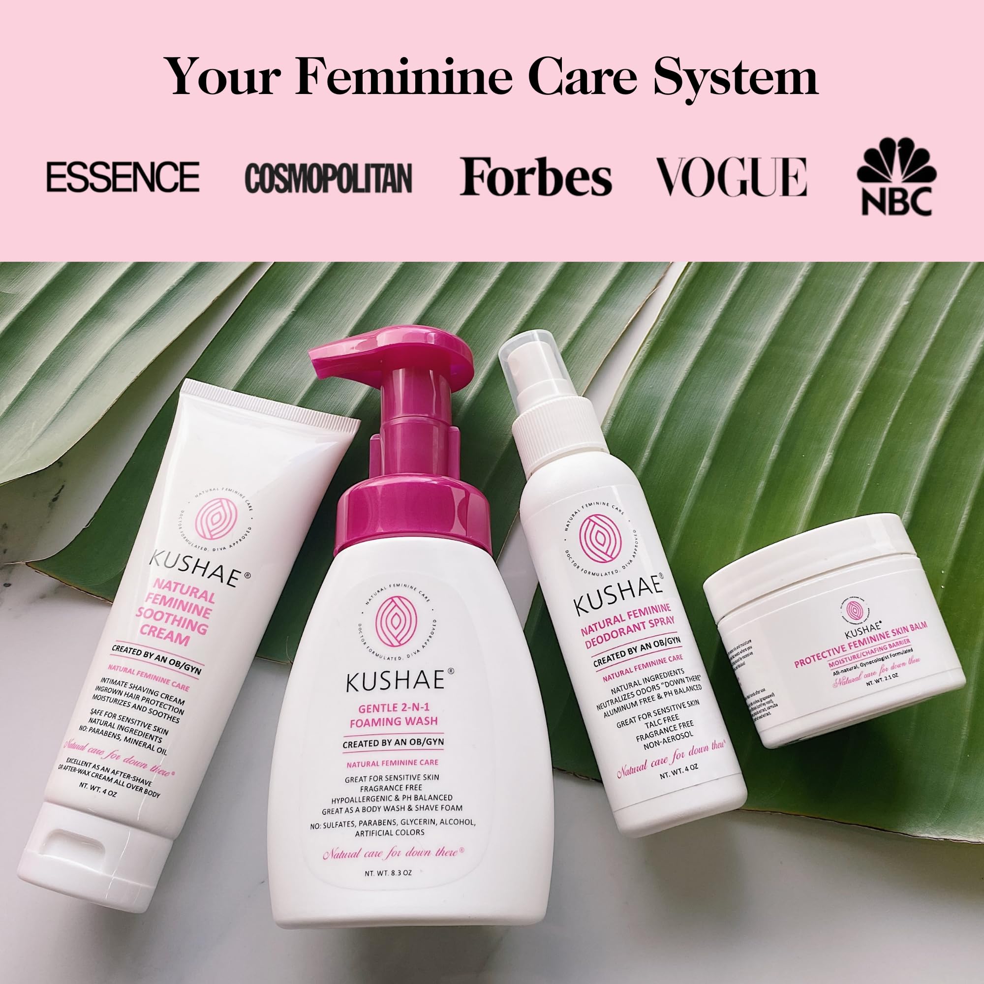 Kushae Protective Feminine Skin Balm, Refreshing & Soothing Vulva Moisturizer for Feminine Dryness, Menopausal Dryness, Fragrance-Free Vulva Care Products, 2.1 oz