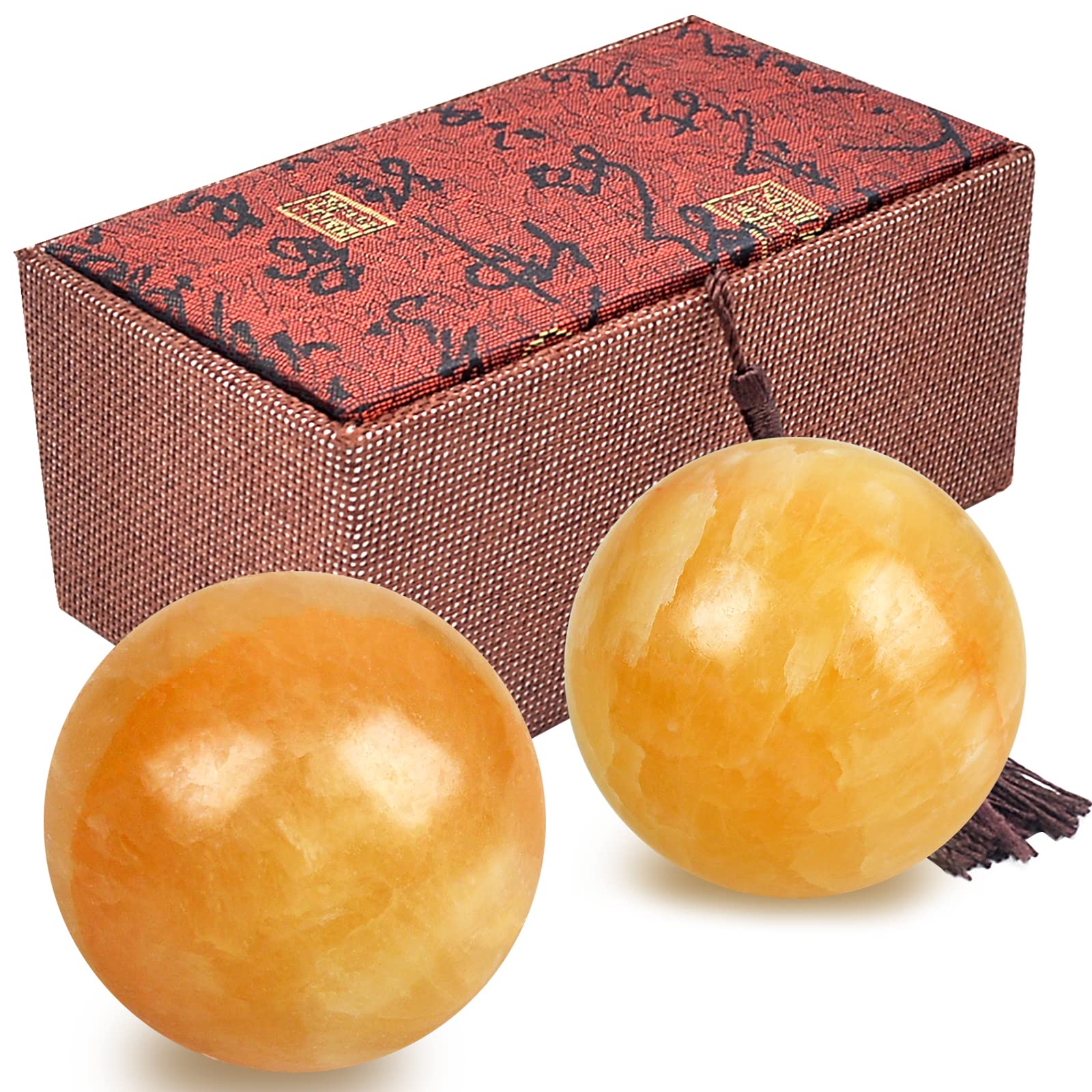 fengshuisale Feng Shui Chinese Health Balls (Blue with Phoenix and Dragon) 3.8cm/1.5" Red String Bracelet