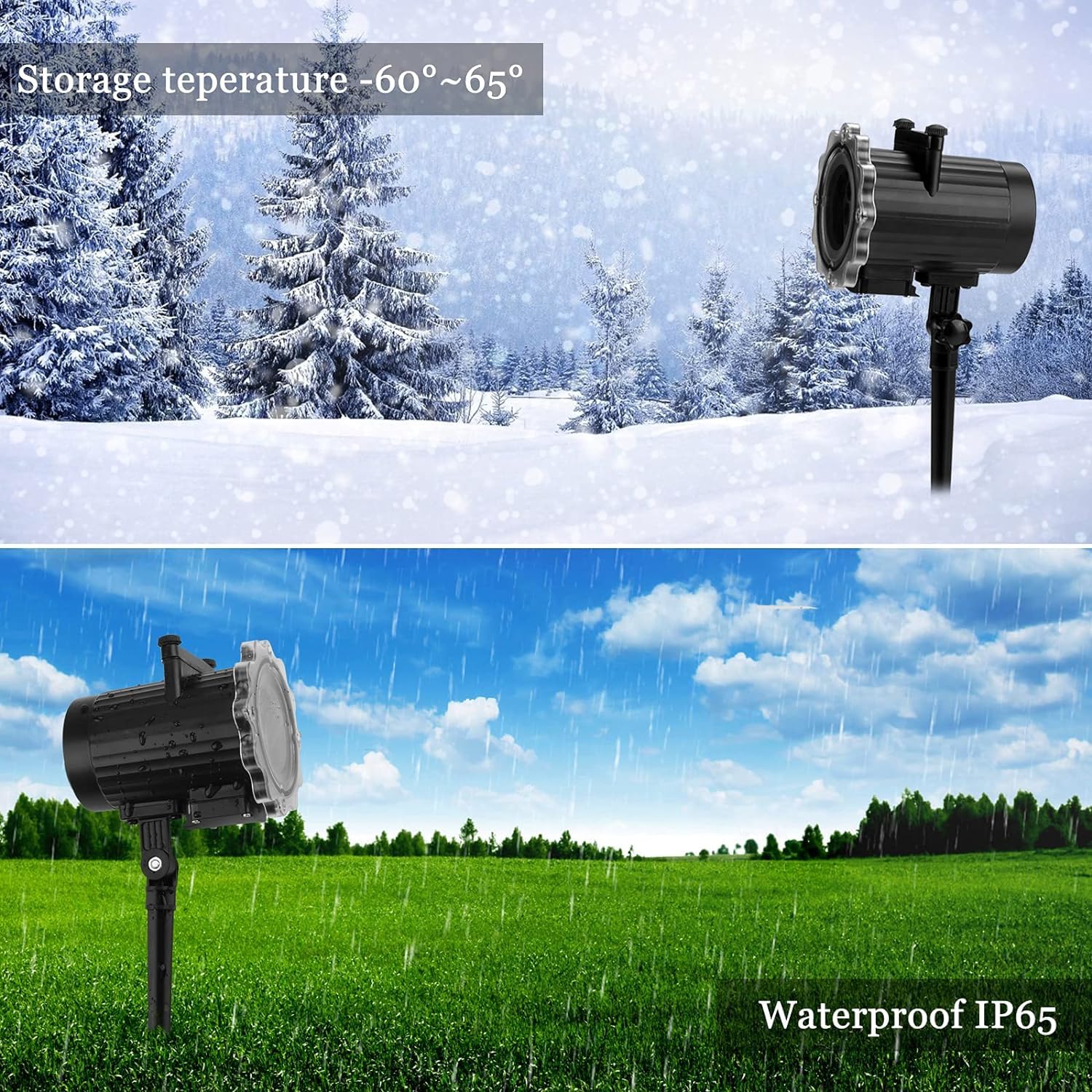 Proyector Navidad Exterior Interior LED Luces de Proyector Navidad 16 HD Patrones Lámpara de Proyección IP65 Impermeable con Control Remoto Luz Proyector para Halloween, Navidad, Fiestas