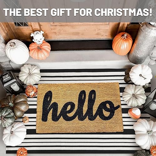 Miniatura 122 de IOHOUZE - Tapete a cuadros estilo búfalo de 5 x 8 pies para interiores y exteriores, lavable, para sala, tapete de bienvenida primavera-verano