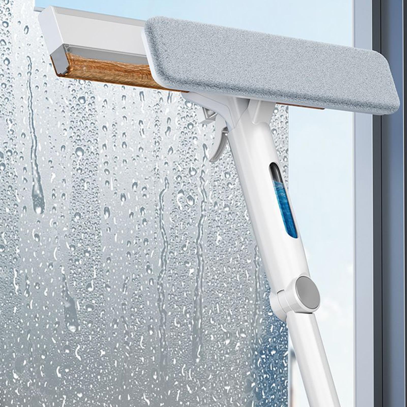 Escobilla limpiacristales, trapeador de limpieza telescópico, raspador de vidrio de ducha, herramienta de limpieza de agua en aerosol, kit de lavado profesional de ventanas de pared de coche