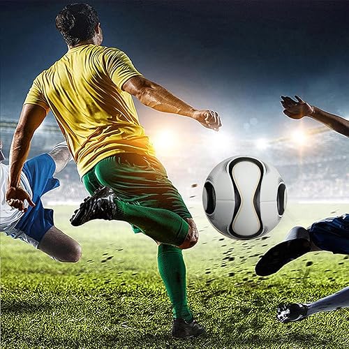 Miniatura 9 de Alemania Copa Mundial 2006 - Balón de fútbol de la liga de calidad termalmente unido, costuras sin costuras, tamaño 5, peso oficial del partido,