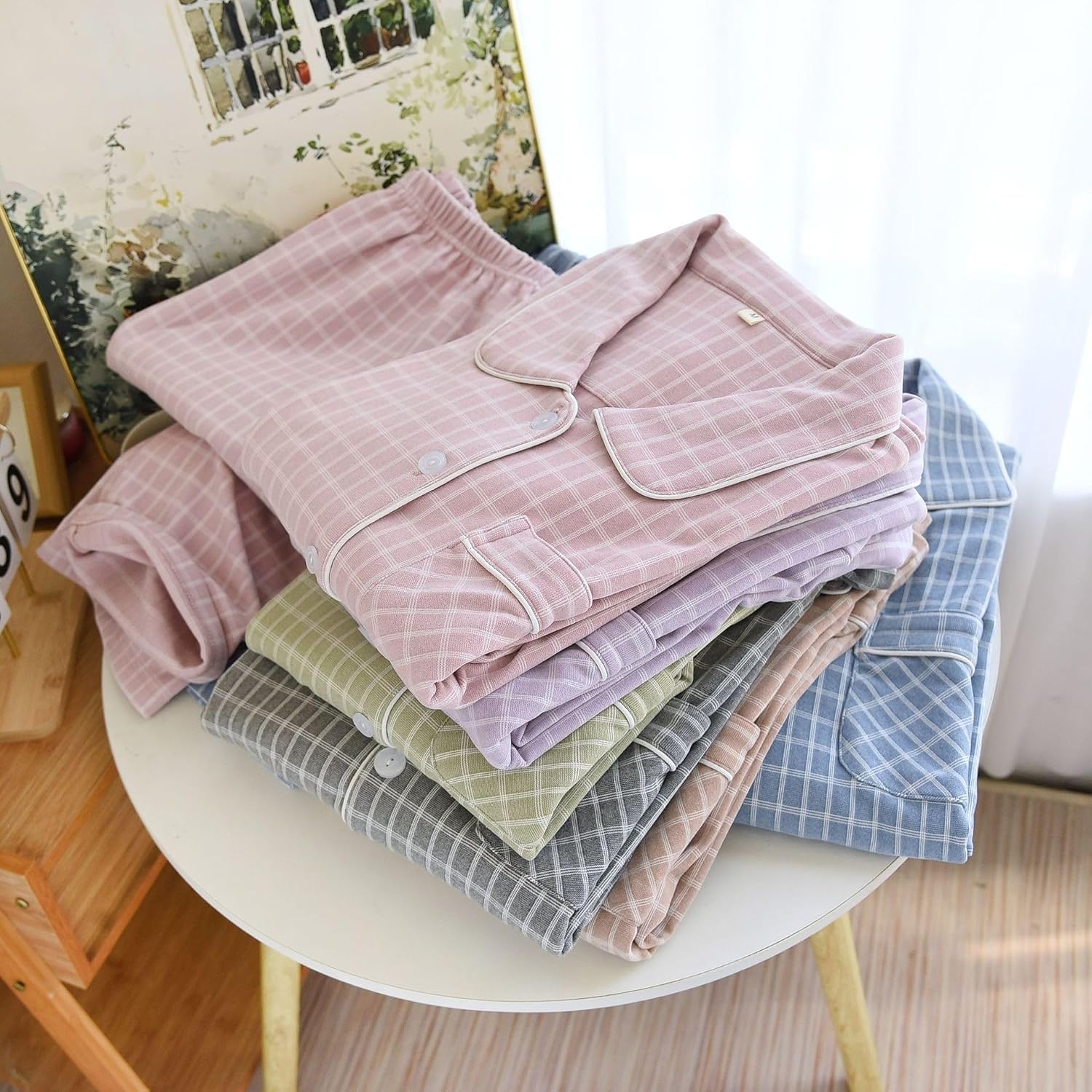 Couples Matching Pajamas Set Long Sleeve Sleepwear