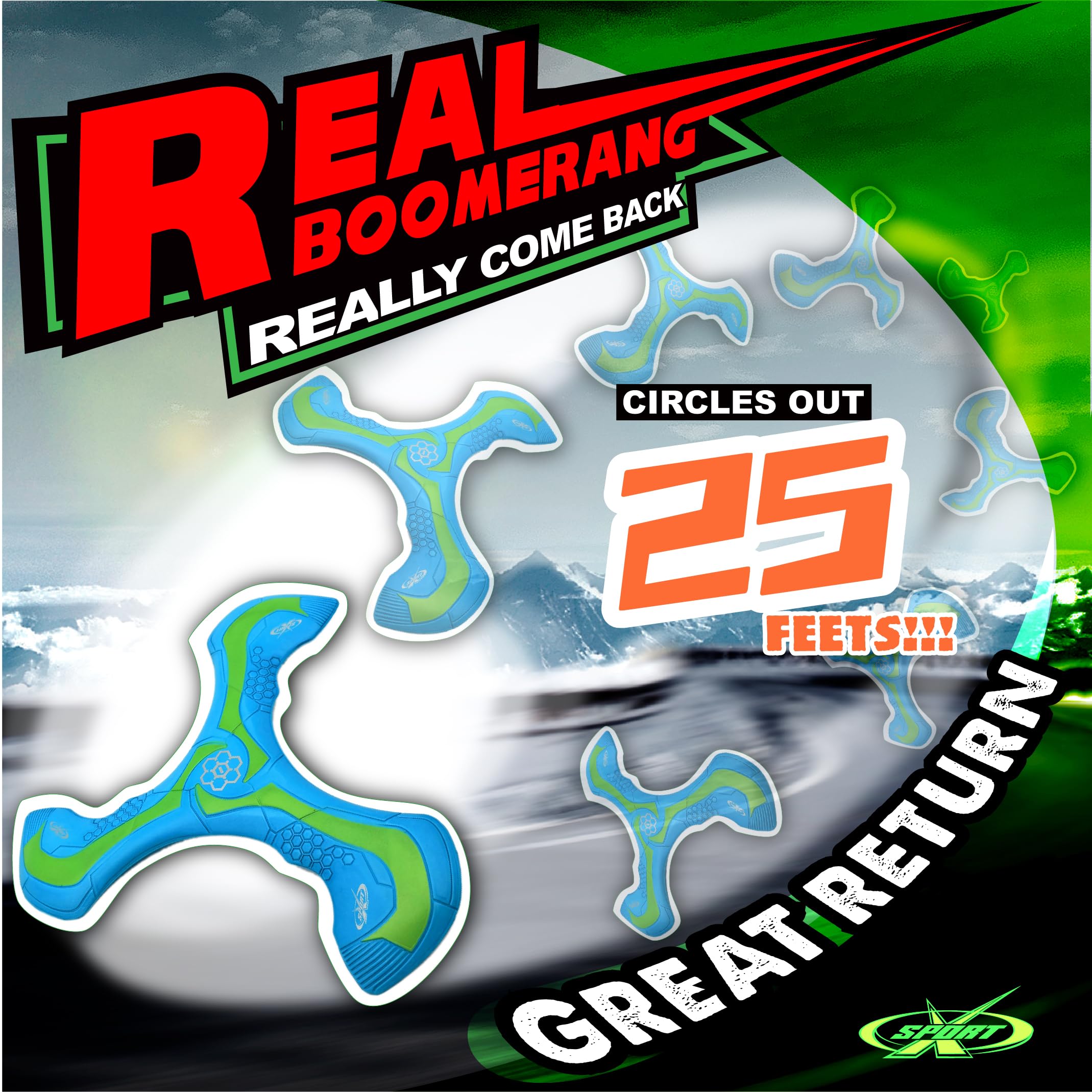 AMAZING TOYZ Soft Foam Boomerang 23cm Beginner Friendly - Image 3