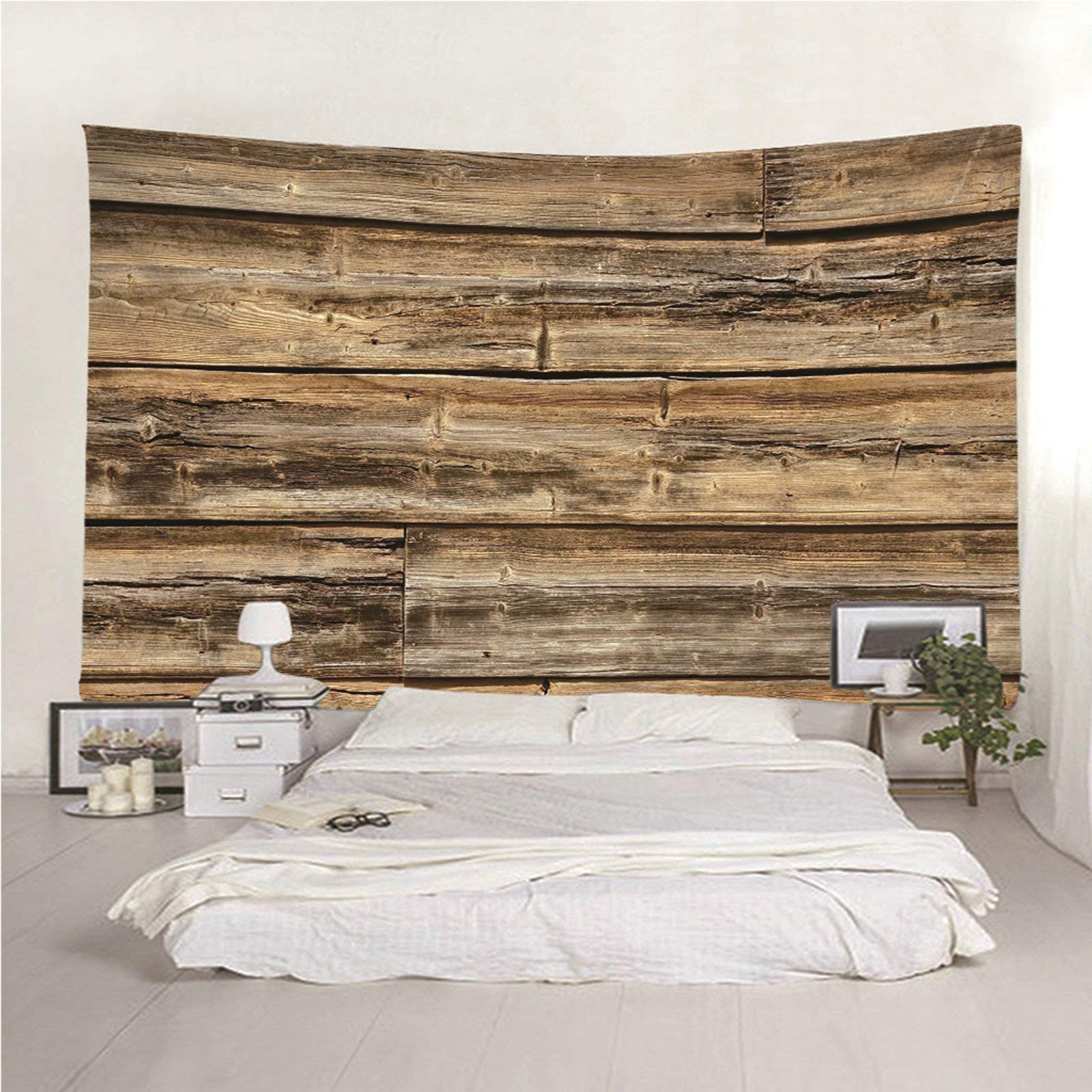 Tapiz Vertical Papel Cocina Decorado Grano Madera Marrón Suelo Pared Grande Liso para La Decoración Sala Estar del Dormitorio 260X240Cm