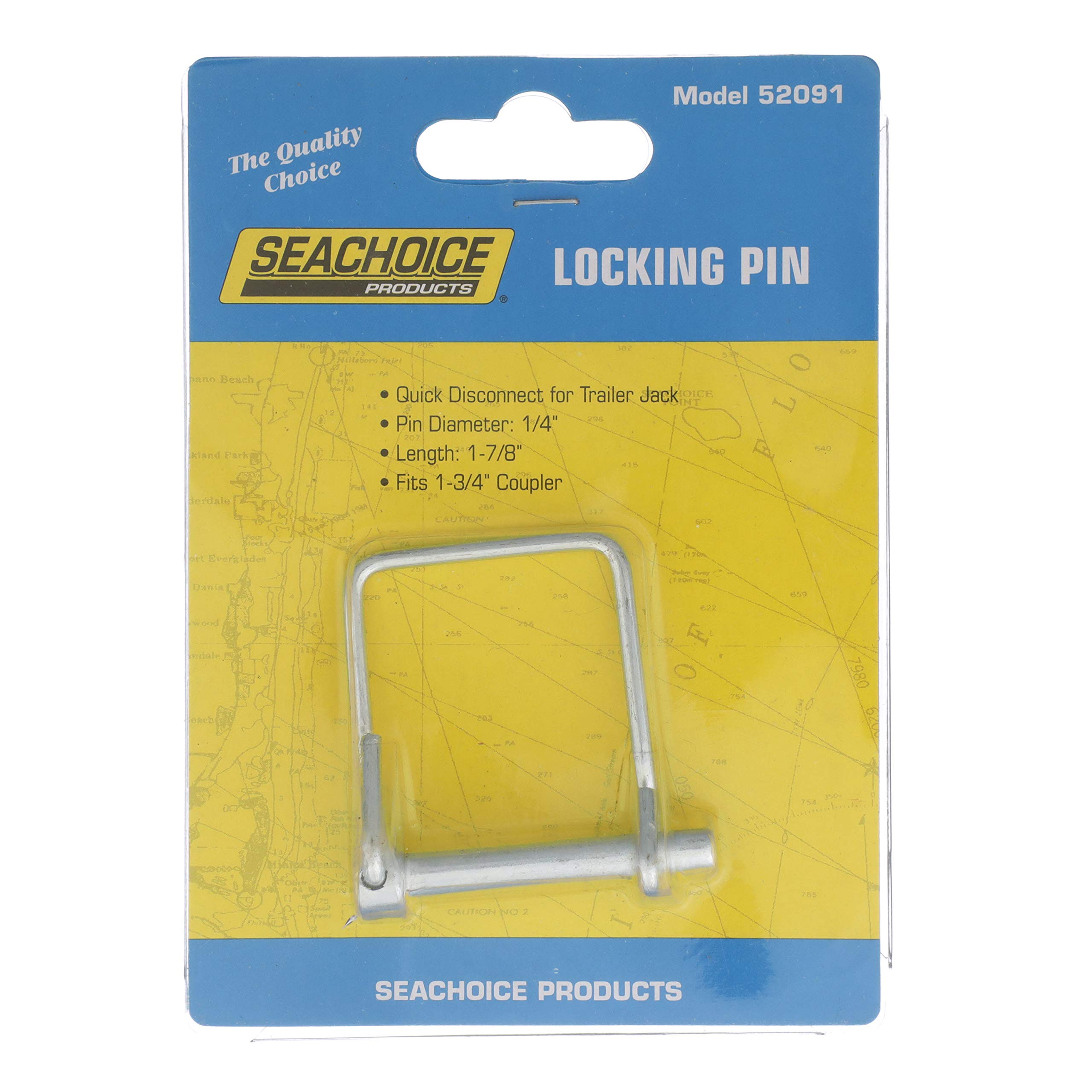 Seachoice 52091 Locking Pin – Pin Size 1/4 Inch – Fits 1-3/4 Inch