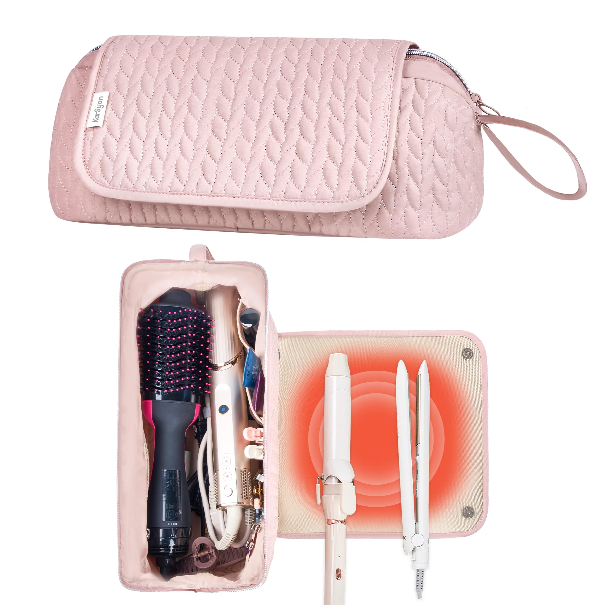 Hair Tools Travel Bag Karsyon Heat Resistant Mat Case Hot Tools Straightener Curling Iron Hair Dryers Haircare Accessories