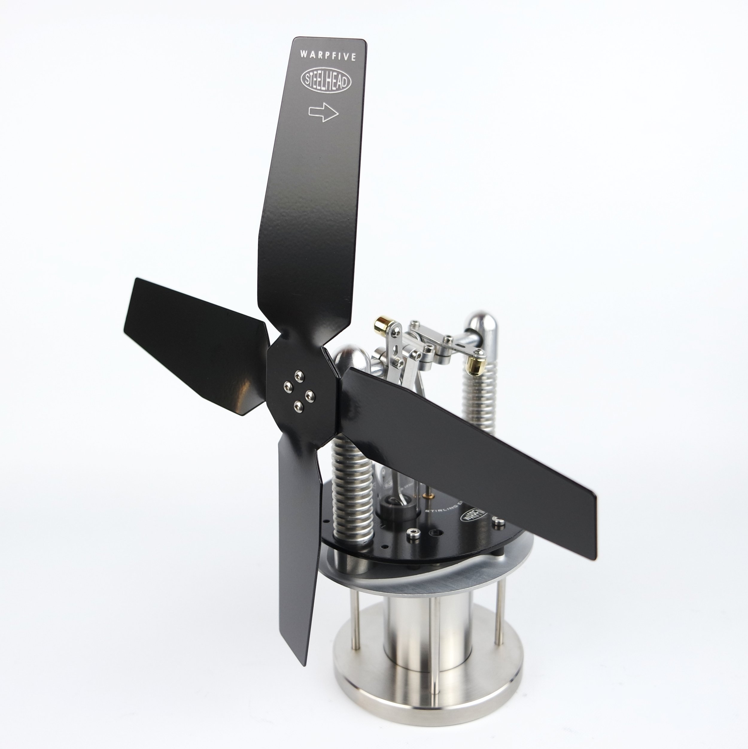 Warpfive Heat Powered Stove Top Fan For Wood Multi Fuel Coal Steelhead Eco Stirling Engine Amazoncomau Home