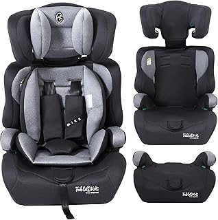 Siège auto pour enfants | Ceinture de sécurité à 3 points | Siège auto pour enfants 76-150 cm | Siège enfant appui-tête réglable | ECE R129/03 | Réglable 44,5x41x68-75cm | Gris