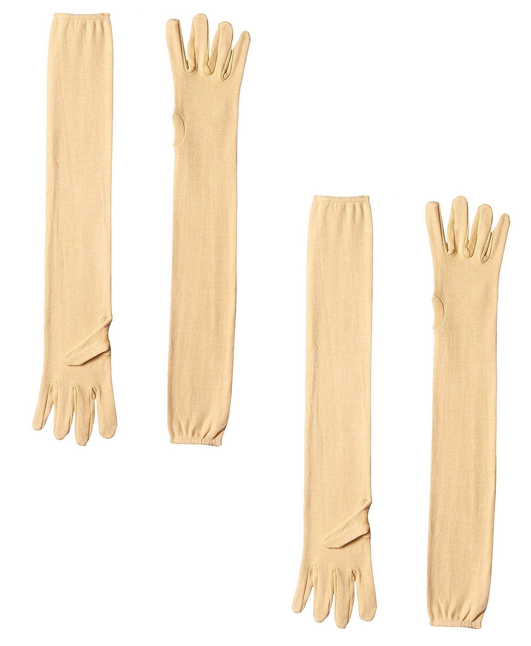 cotson ;lasting wear in every pair Cotson Women's Cotton Sun Protection Gloves (Beige, Free Size) - 2 Pair-picture-10