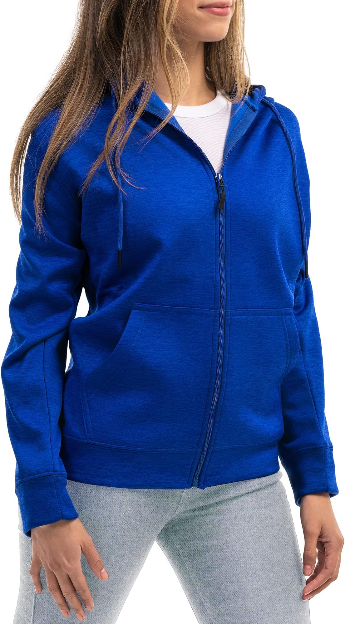 Marino AvenueMio Marino Premium Zip-Up Hoodie for Women with Smooth Matte Finish & Cozy Fleece Inner Lining โ Women's Sweater with Hood