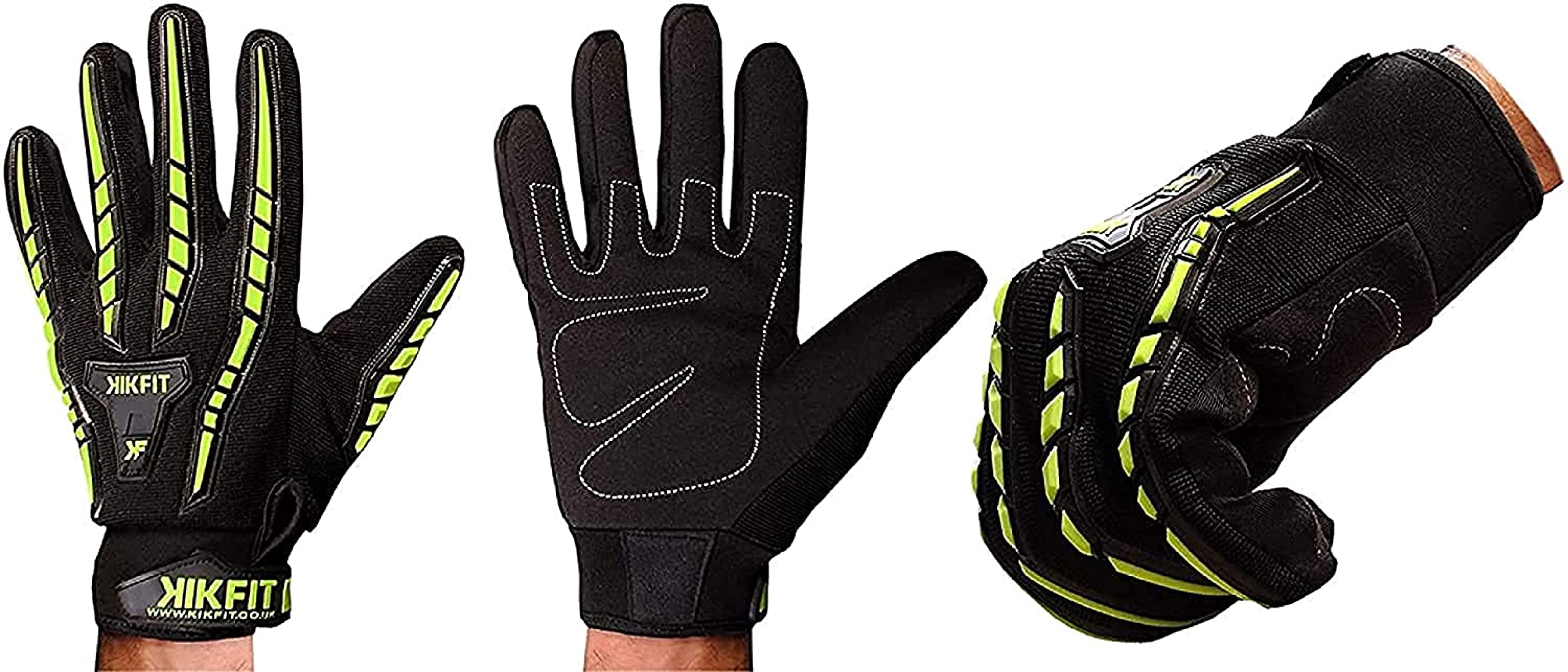 KIKFITMotorcycle Gloves All Weather Winter Full Finger Thermal Knuckle Protector Motorbike Gloves for BMX Riding, Racing, Cycling, Motocross for Men Women