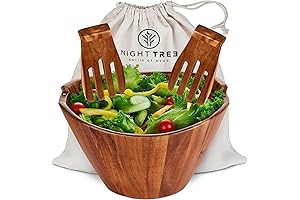 Unleash Your Inner Chef with Our Premium Wooden Salad Bowl Set