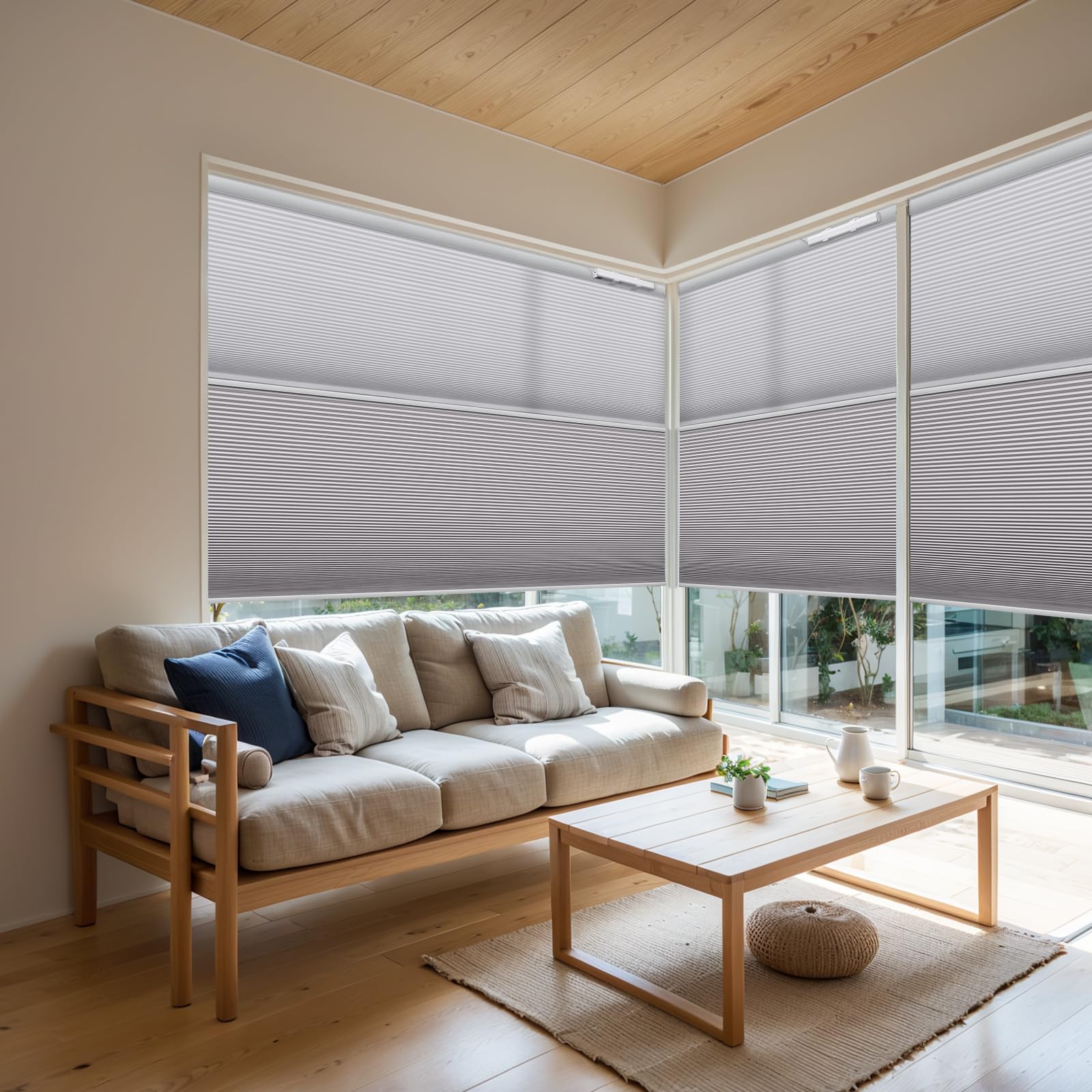 Amazon｜Adliy 電動ツインハニカムシェード 電動ツインハニカム
