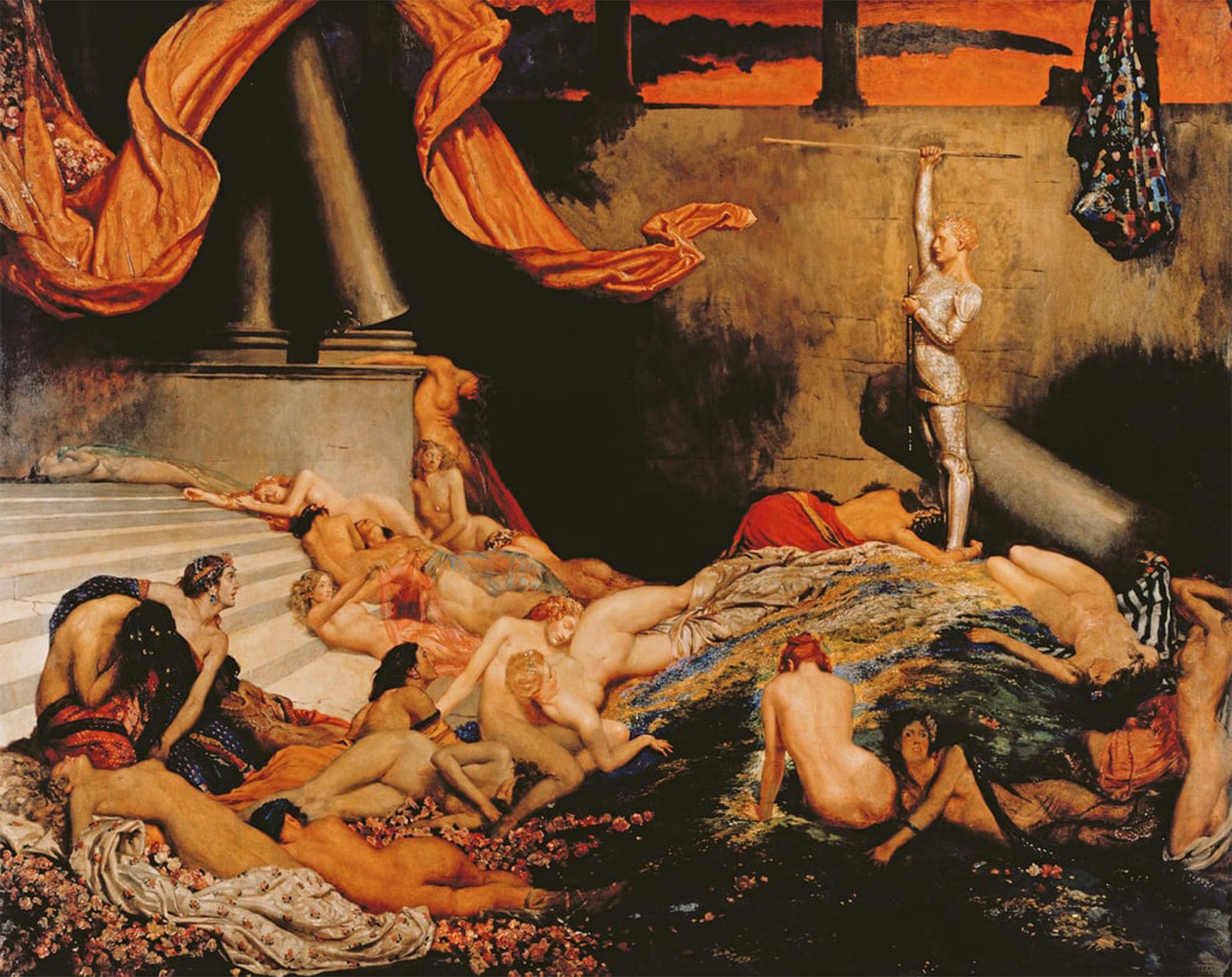 ARTXLXXBN Famous Painting Canvas Artwork Graffiti Print the Arrested Spear by Byam Liston Shaw Portrait Canvas Image for Home Decor 60x90cm