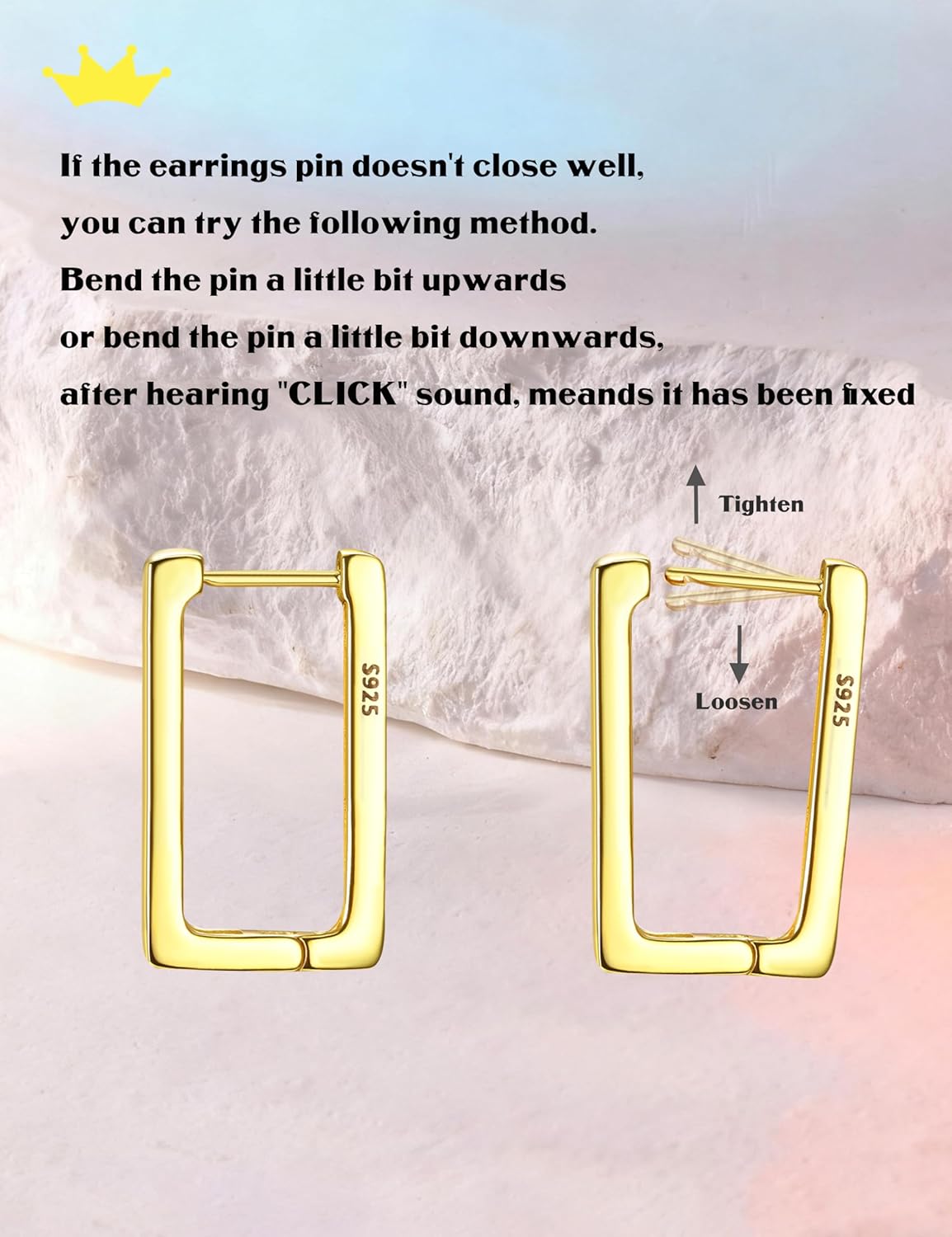 MILACOLATO Solid 925 Sterling Silver Small Hoop Earrings for Women 14K Gold Filled Geometric Huggie Hoop Earrings Hypoallergenic Triangle Rectangle Heart Star Oval Hoop Earrings for Women Trendy Jewelry Gifts - Image 6