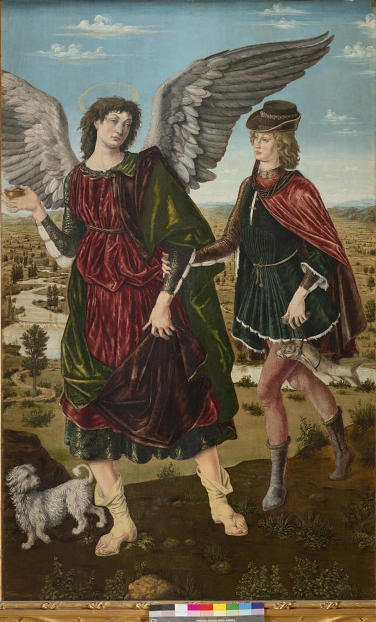 ARTXLXXBN Famous Painting Art Wall Decor Abstract Art Picture the Archangel Raphael and Tobias by Piero Del Pollaiolo Animal Pictures for Home Decor 60x90cm