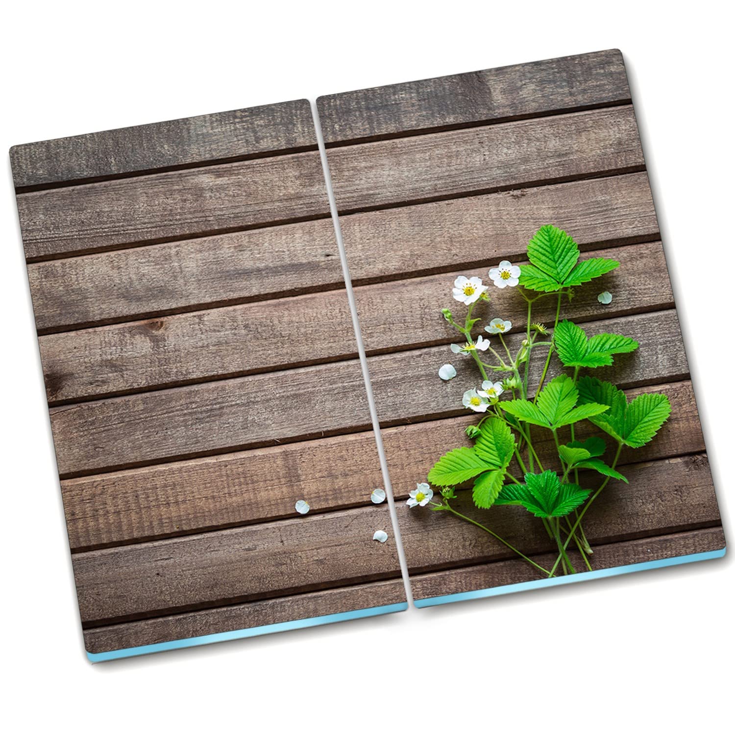 Plaque de protection en verre 2x30x52 cm Décormat pour protége-panneau et poêle Strawberry Wild