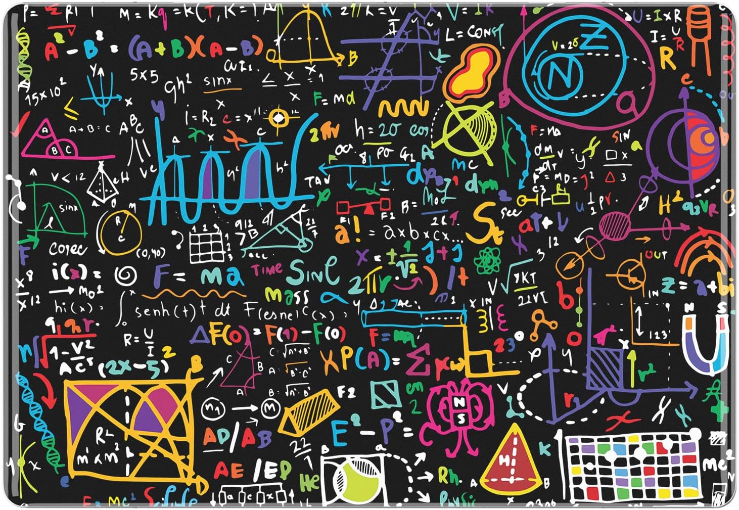 Hard Case Compatible with MacBook Air 13 15 inch Pro 16 14 M5 M4 M3 M2 M1 2026 2025 2024 2022 2020 Back to School Cover Science Colorful for Teacher Student Mathematics Cute Unique Protective