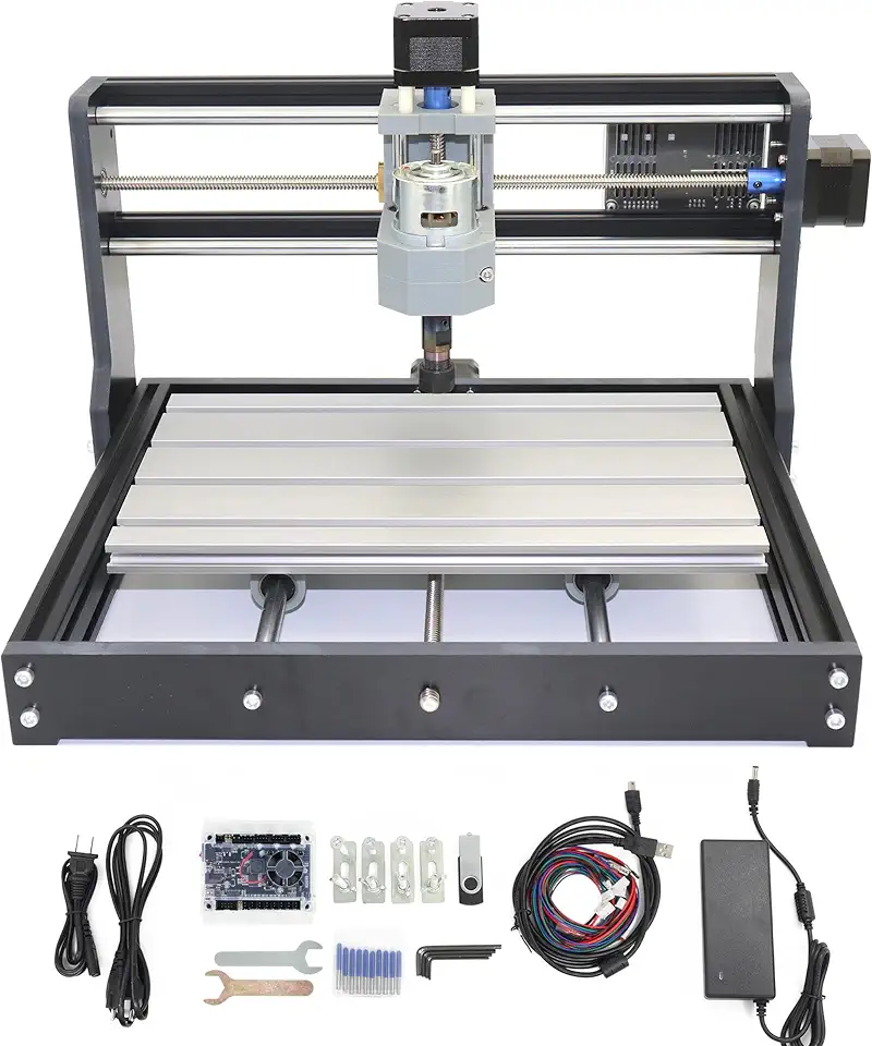 RATTMMOTOR 3018 Pro 3 Eixos GRBL Control DIY Mini CNC Router Machine Kit CNC Fresadora de Gravação Área de Trabalho 30 x 18 x 4,5 cm para Corte Plástico de Madeira Acrílico PVC PCB