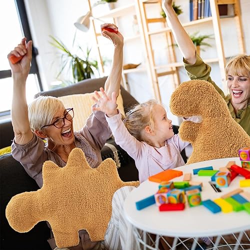 Miniatura 4 de Almohada de pepita de dinosaurio grande, divertido regalo de cumpleaños de pepita de pollo, almohada decorativa de dinosaurio para decoración de