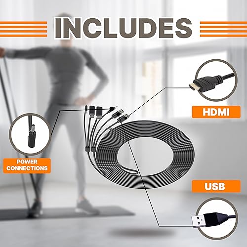 Miniatura 5 de Skywin Cable redondo 3 en 1 compatible con HTC Vive (16 pies), cable de conexión 3 en 1 de repuesto para auriculares HTC Vive y Linkbox (negro)