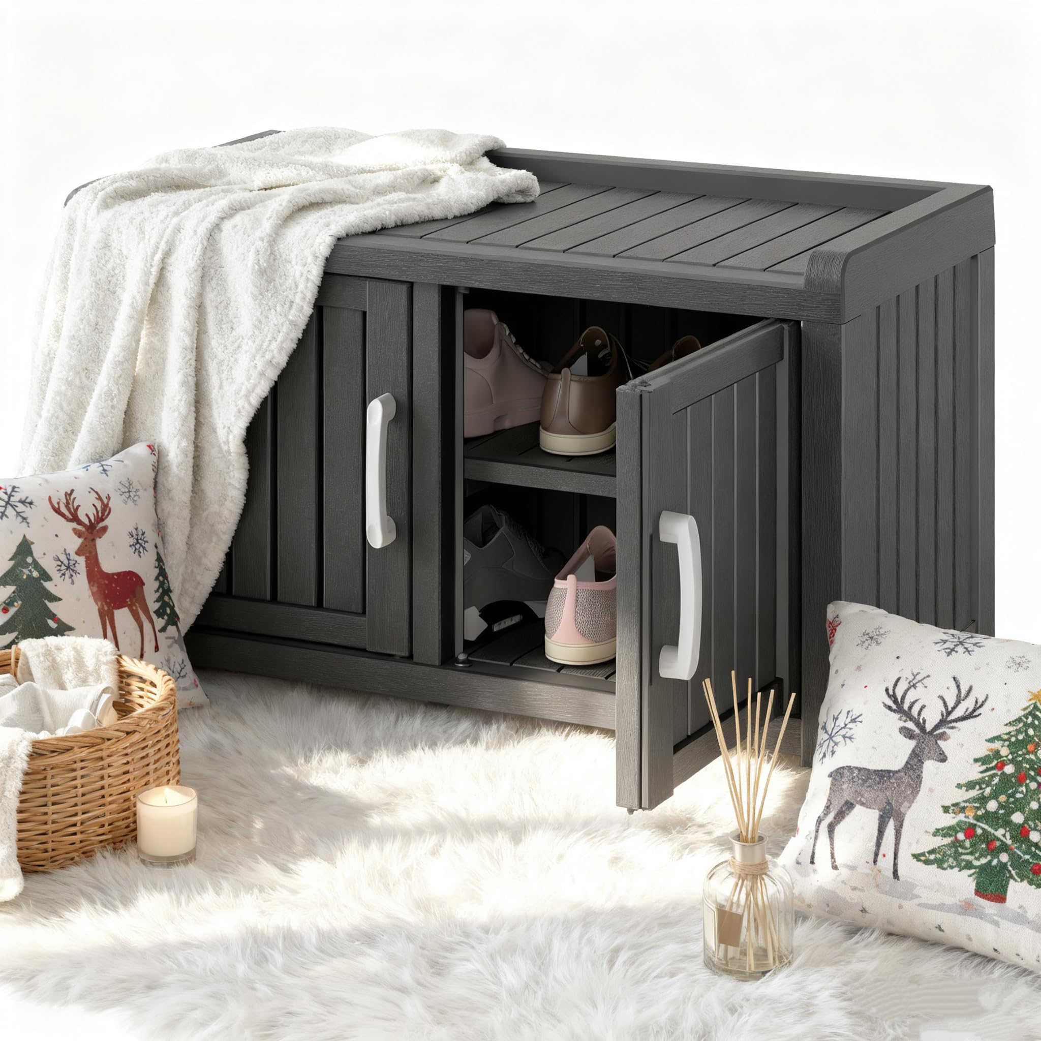Amazon.com: NBYSGO 2-Tier Storage Bench, Waterproof UV-Resistant