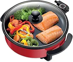 MONDIAL Panela Elétrica Redonda, Vermelho, 1200W, 110V - PE-28