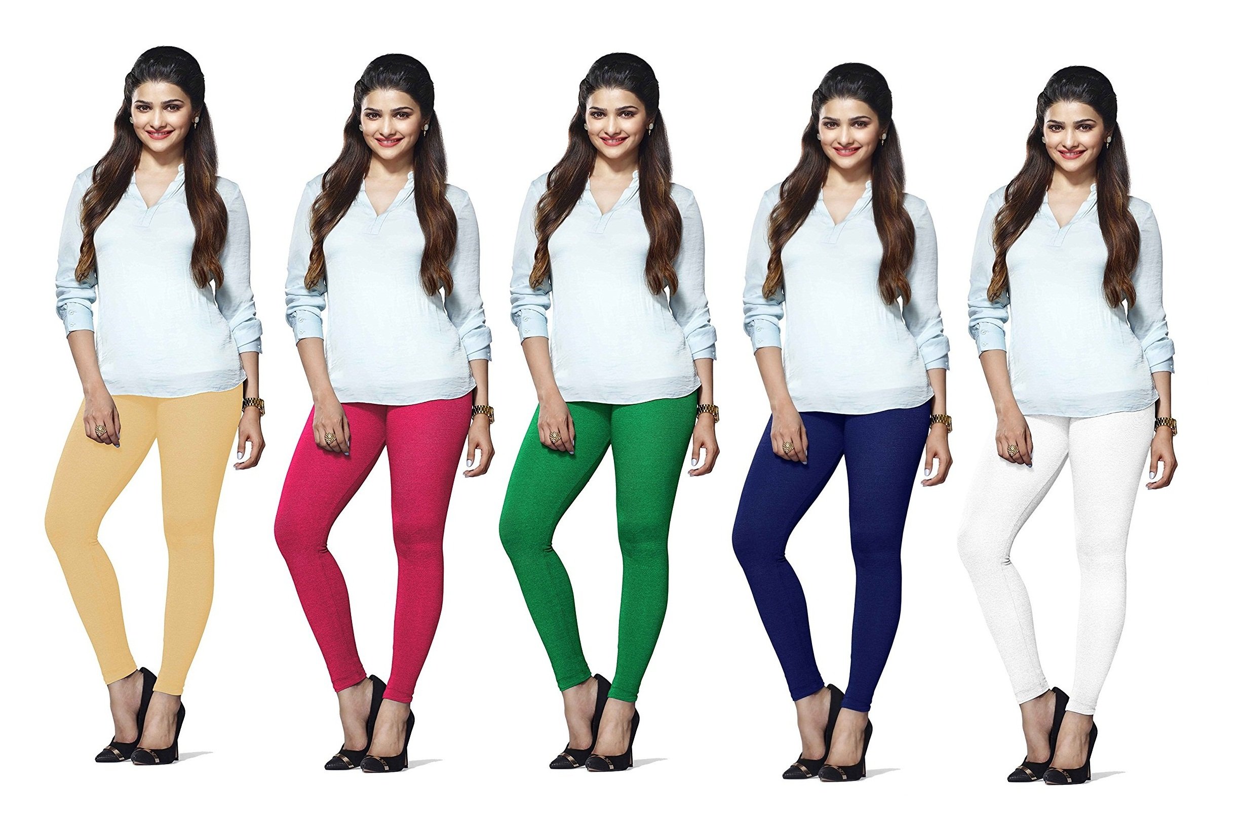 lux lyra Women's Skinny Fit Cotton Leggings (LYRA_AL_18_33_51_67_10_5PC_Multicolour_Free Size)-picture-40