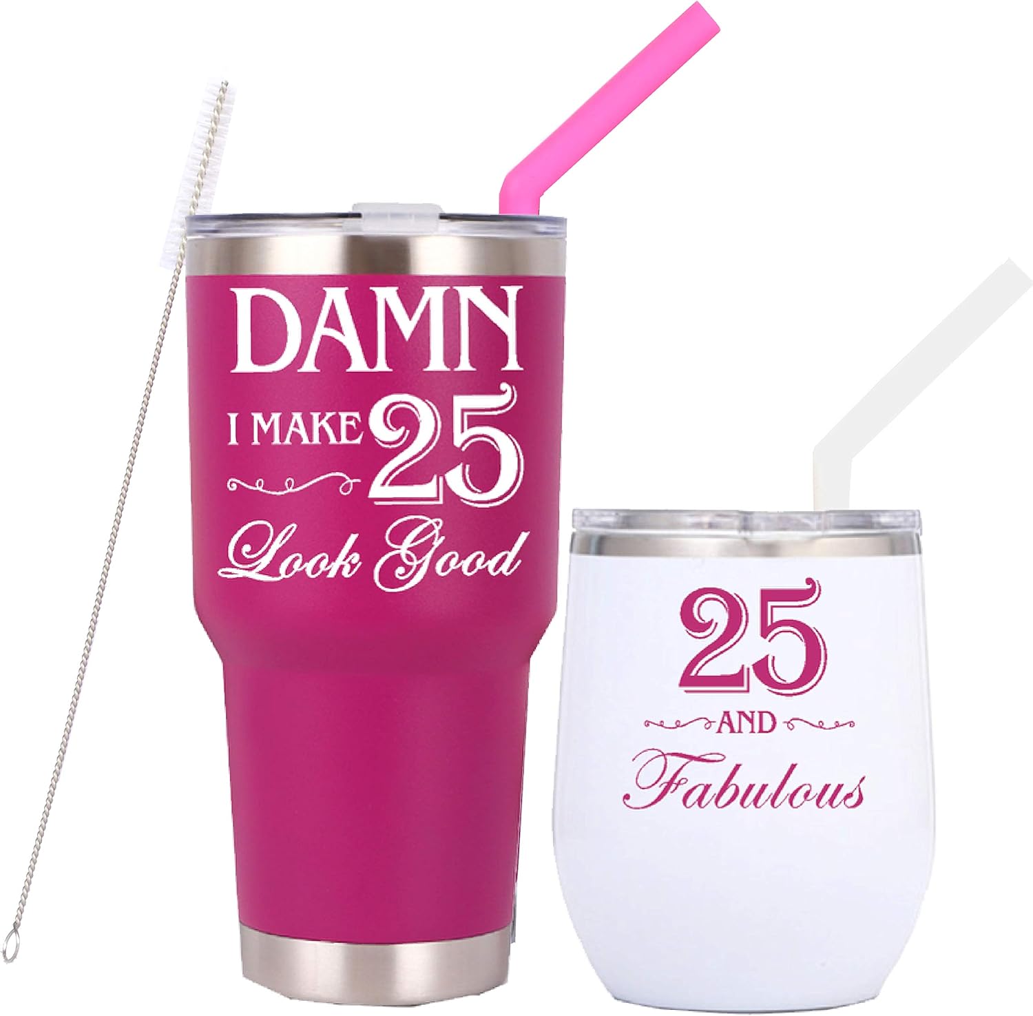 Get Special Price 25th Birthday Gifts for Women, 25th Birthday Decorations, 25 Year Old Birthday Gifts Women, 25 Birthday Gifts for Woman, 25th Birthday Tumbler, Gift for 25 Year Old Woman Birthday