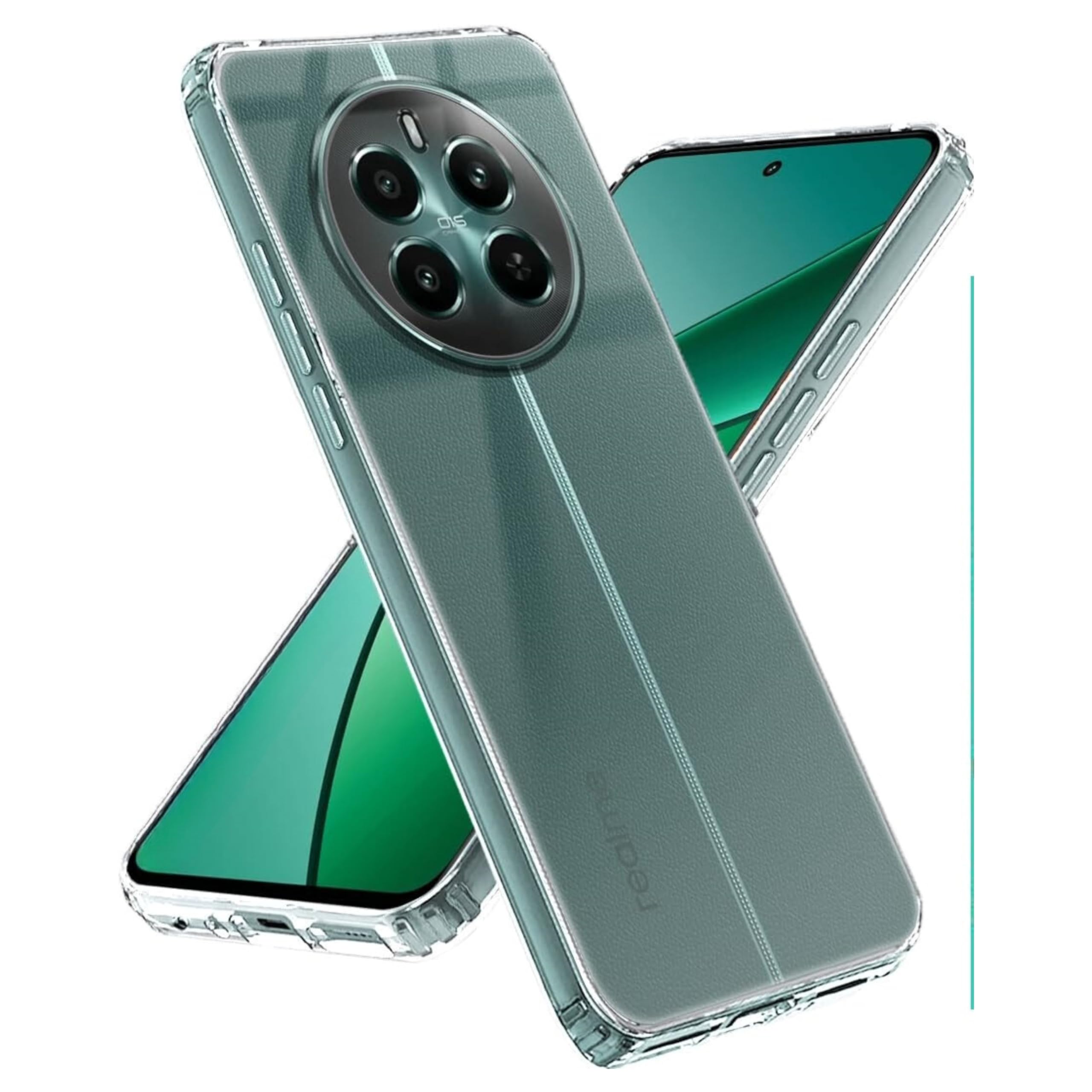 Spazy Case® Realme Narzo 70 Pro 5G / Narzo 70 5G / Realme 12 Plus 5G / Realme P1 5G Back Cover | Protective Soft Transparent Shockproof Hybrid Protection Back Case Cover (B0CX17DTD1) Amazon Price History, Amazon Price Tracker