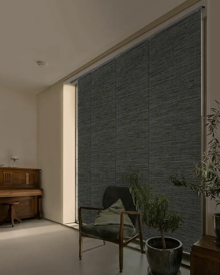 Shades for Sliding Glass Doors: 7 Top Picks 17 GoDear 99.99% Blackout Vertical Blinds — Inky