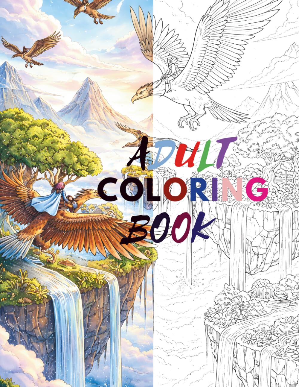 Relaxing Scenery Coloring Book for Adults: 100+ Peaceful Landscapes, Villages, and Scenic Views for Stress Relief and Mindful Coloring