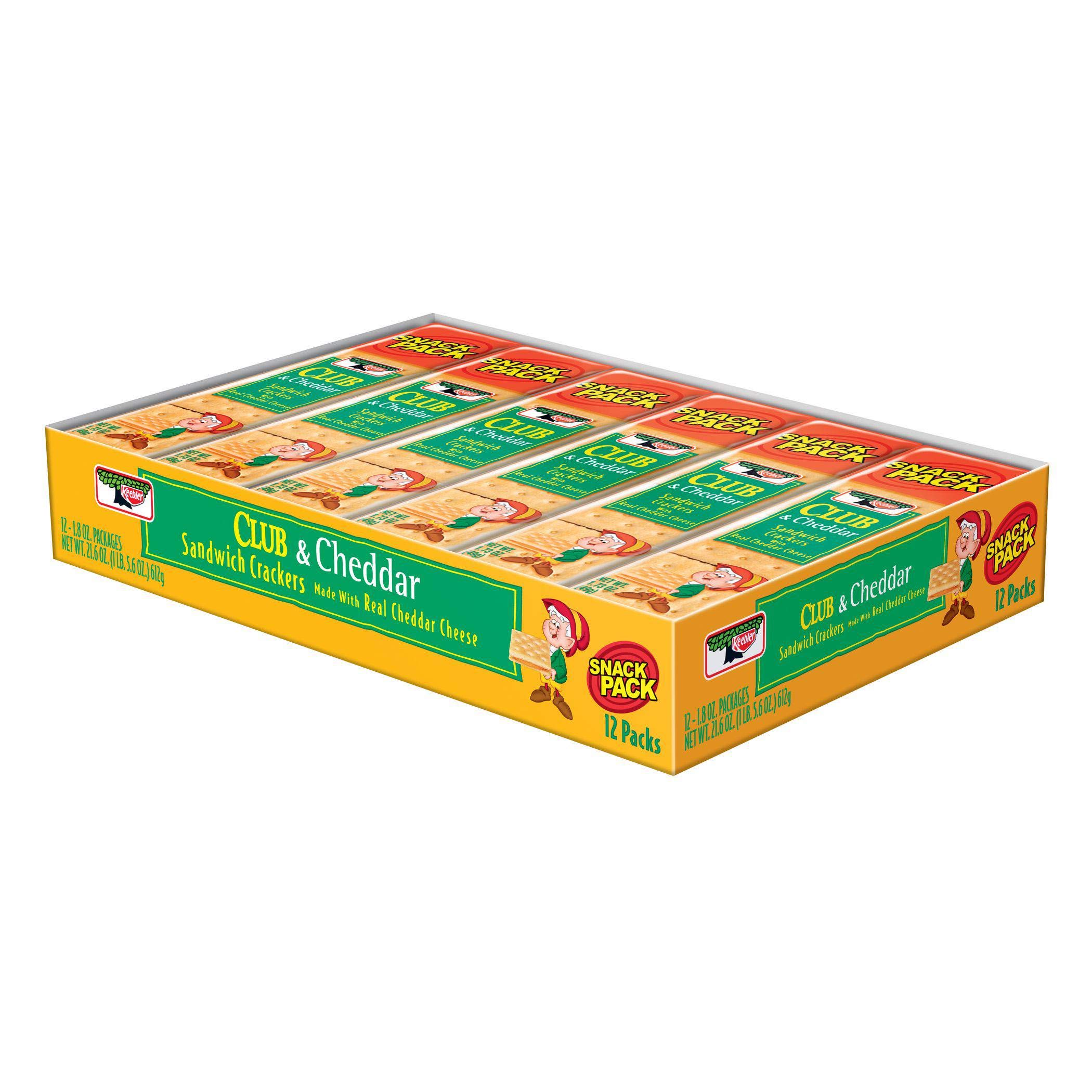 Keebler Club and Cheddar Sandwich Crackers - 1.8 oz. package by Special K – 12-12-1.8 OUNCE, Pack of 144