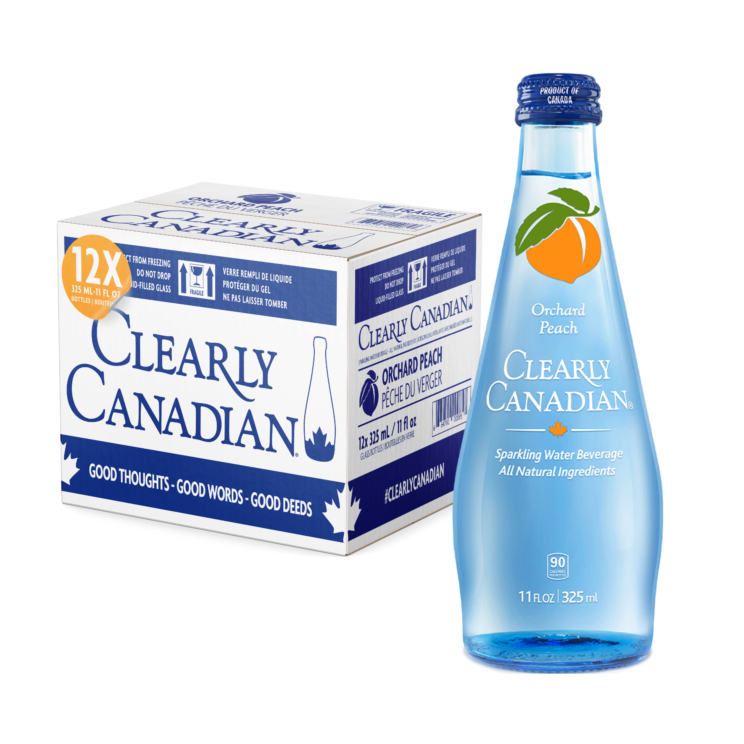 sparkling peach water