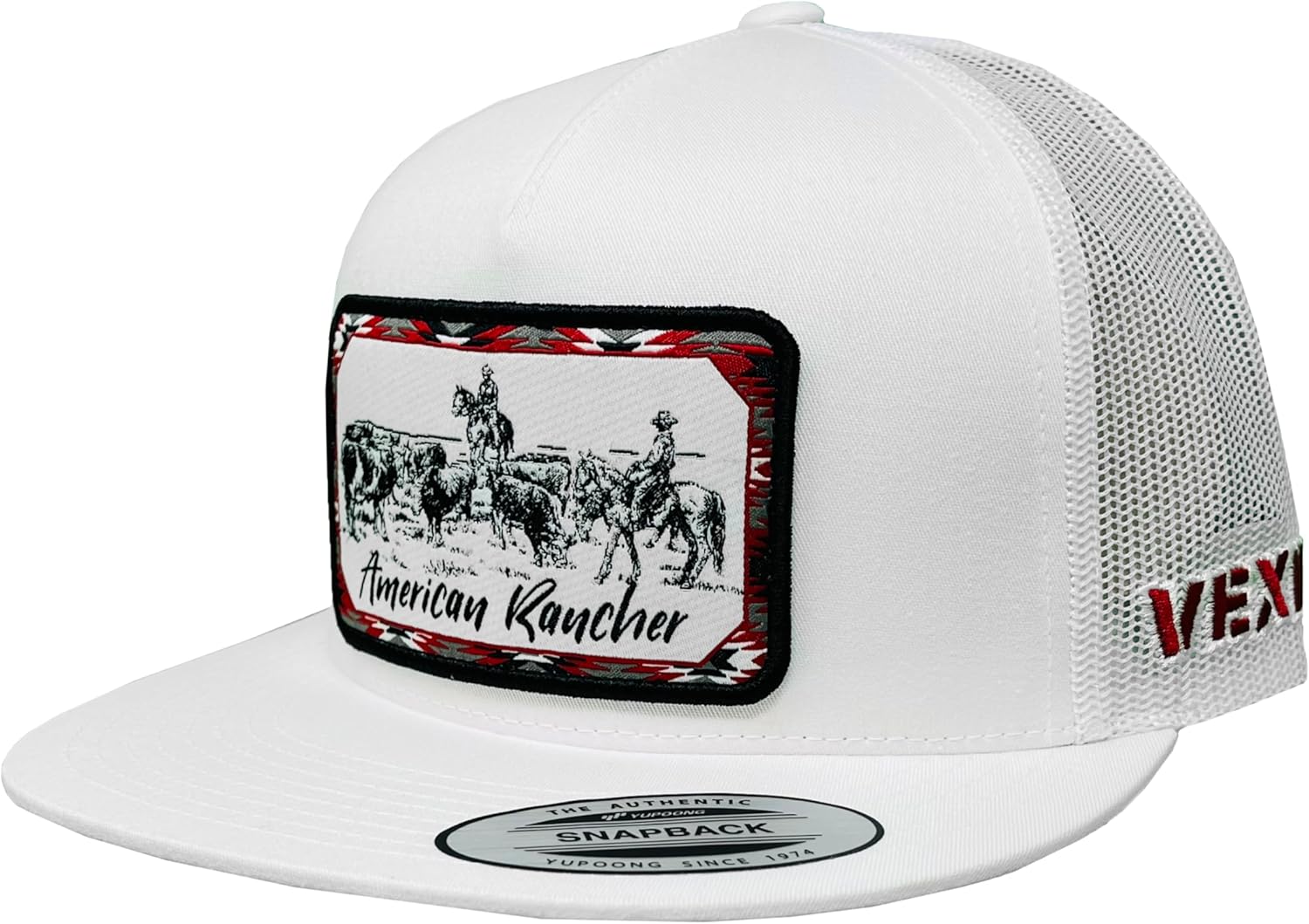 Vexil American Rancher Adjustable Snapback Western Lifestyle Rodeo Southwest Inspired Meshback Hat