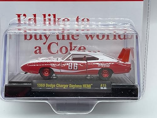 M2 Machines Chase Car 1 de 750 Worldwide 1969 Dodge Charger Daytona HEMI escala 164 A15 22-23 blanco rojo por M2 coleccionable