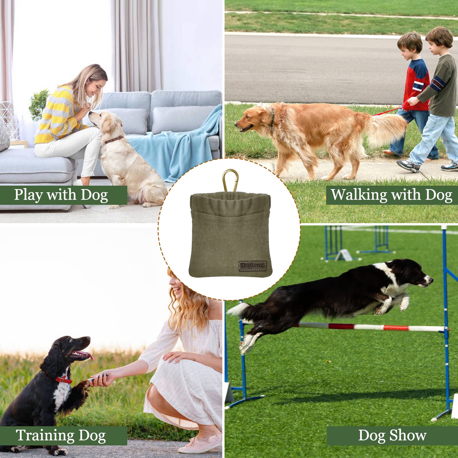 Sheryl&Rain Porta Premietti per Cani, Borsa Addestramento Cane,Piccoli Porta Sacchetti Cane, Snack Porta Crocchette per Cani Addestramento Sacchetto per Gatti Adatto all'Uso Esterno
