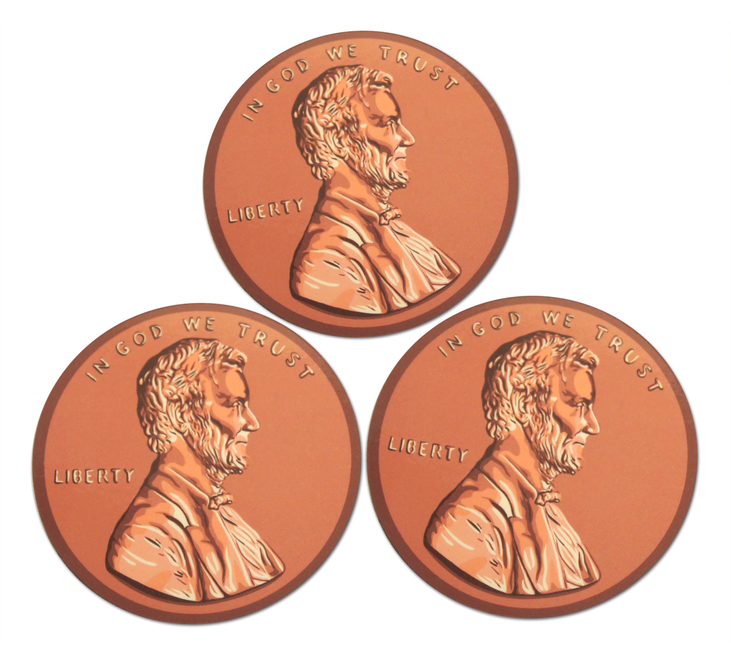 Novel Merk American Penny Coin - Dollar Currency Circle Teacher Decorations Small Refrigerator Magnet Set Miniature Design (12 Penny) - Image 6