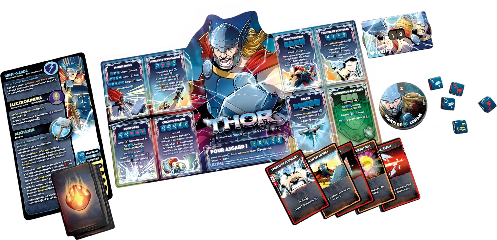 LUCKY DUCK GAMES - Marvel Dice Throne - Scarlet Witch, Thor, Loki, Spider-Man, Juego de Estrategia, Juego de Sociedad, De 8 Años, 2 a 4 Jugadores, 30 Minutos