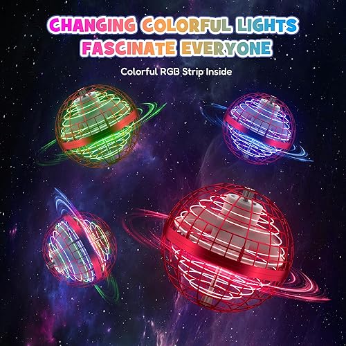 Miniatura 2 de Uranhub Juguete de bola de orbe volador 2023, giratorio de orbe flotante, órbita de dron de mano, Spinner volador con trucos infinitos, juguetes