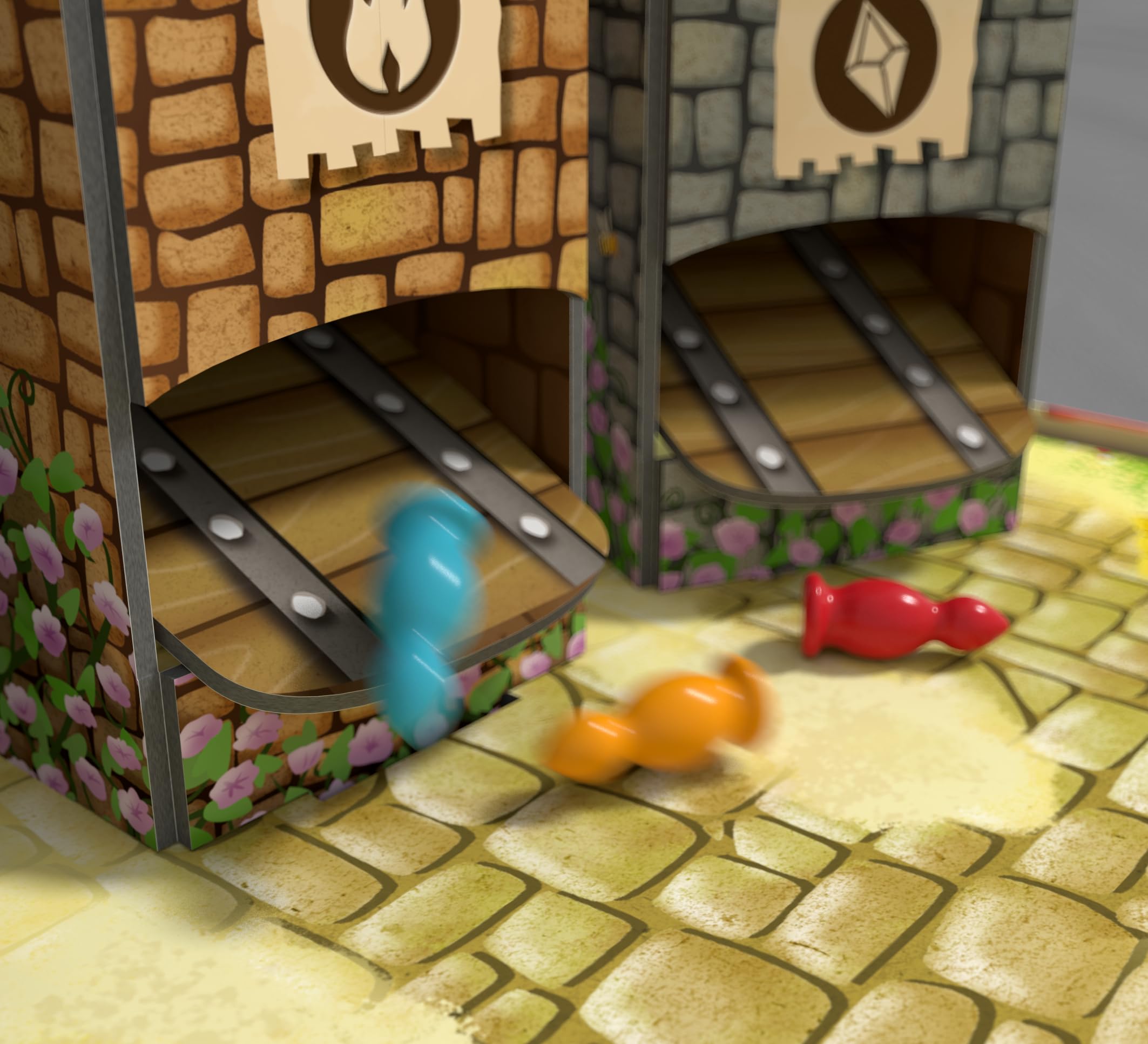 HABA Rumpelritter & Das große Drachen-Spektakel – Neu aufgelegter Spielklassiker mit beeindruckendem 3D-Turmaufbau – Für Kinder ab 4 Jahren – 2011721001