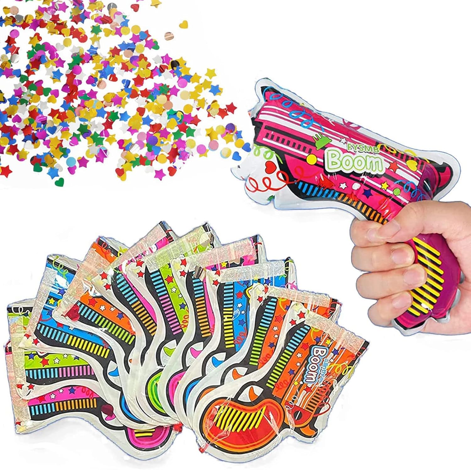 Cool Balloon Salute Gun, 10/20/40Pcs Inflatable Toy Fireworks Gun