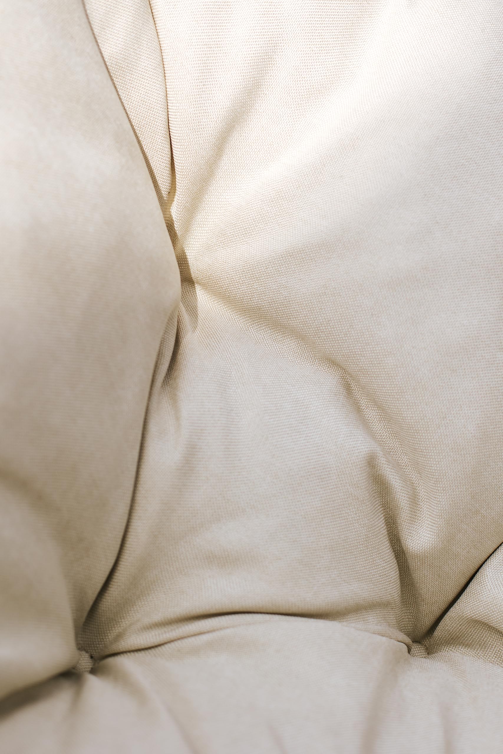 chilly pilley Coussin Rond pour Papasan Coussin De Fauteuil Jardin Coussin De Siège Matelassé avec Boucles (80cm, Argent)