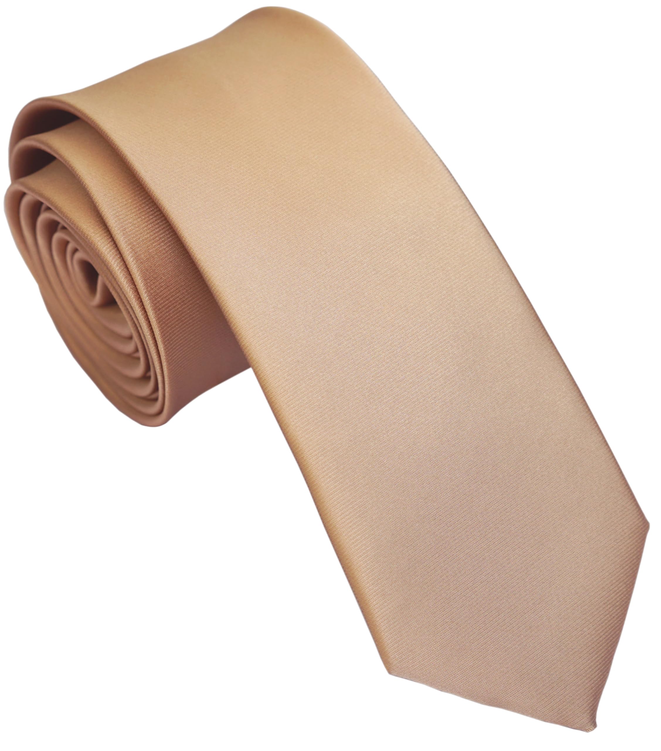 Skinny Ties for Men, 2.5-Inch Slim Neckties, Solid Color Packs