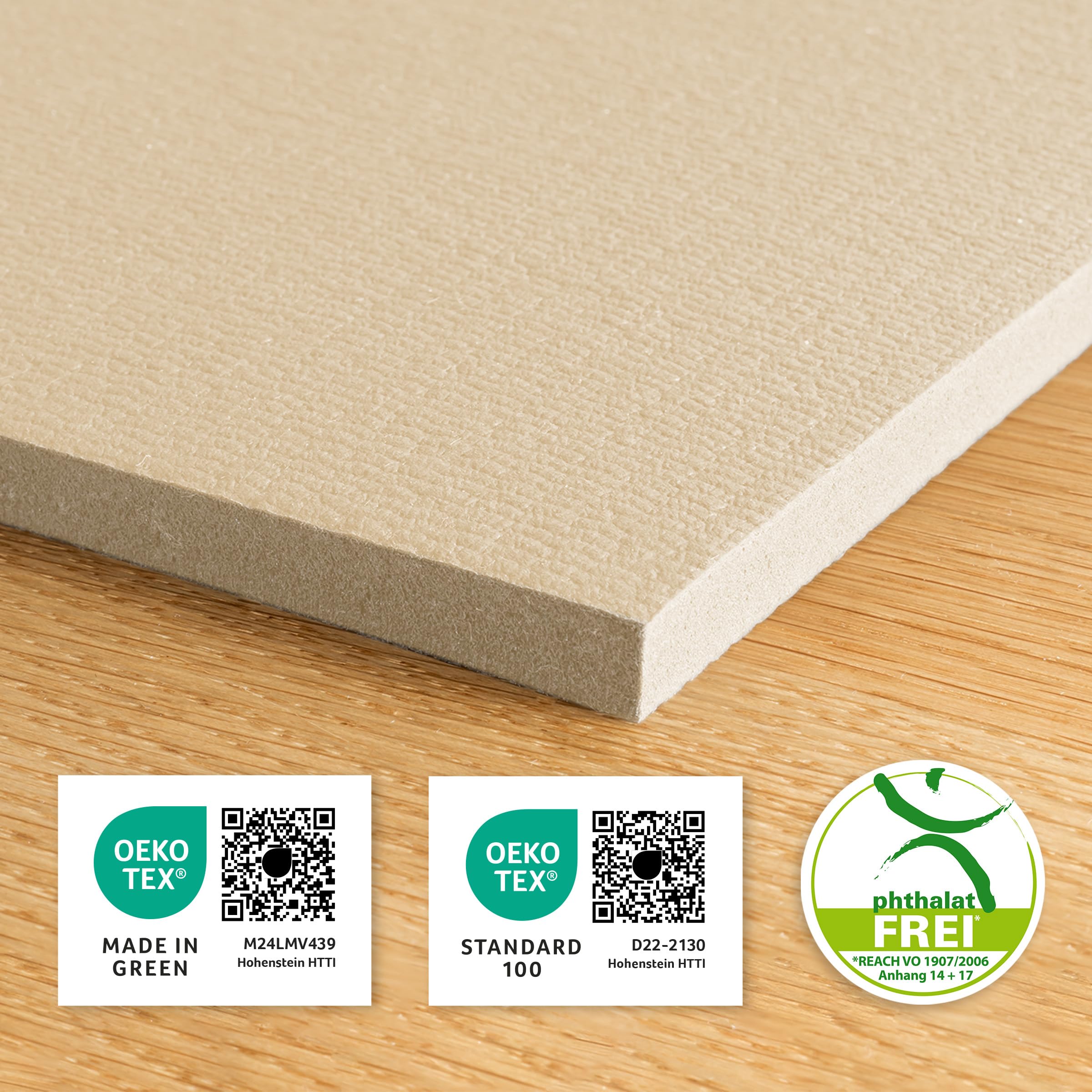 Ehrenkind® Krabbelmatte PRO | Extra dick und Soft | Made in Germany | Spielmatte Baby |Oeko-Tex 100 | Größe 160x160cm BEIGE