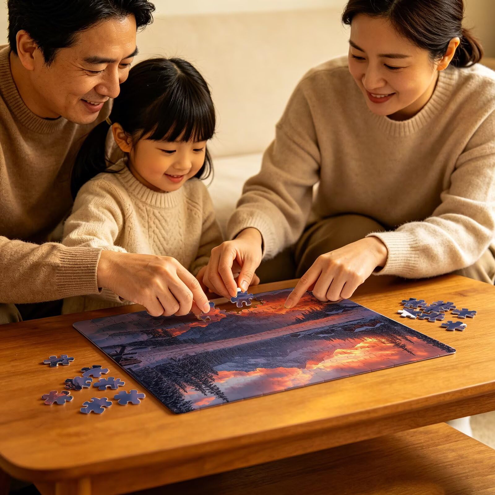 Puzzle lago Foresta(4), Puzzle Adulti 1500 pezzi, Puzzles Legno con Squisita Scatola di Imballaggio, Rompicapo per Esperti con Incastro Perfetto, Stampa Alta Definizione, Regalo per Adulti W3H-909