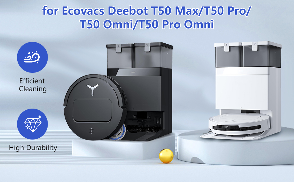 Kit De 20 Accessoires De Rechange Pour Robot Aspirateur Ecovacs Deebot T50 Omni / Pro - Brosses, Filtres, Sacs, Lingettes