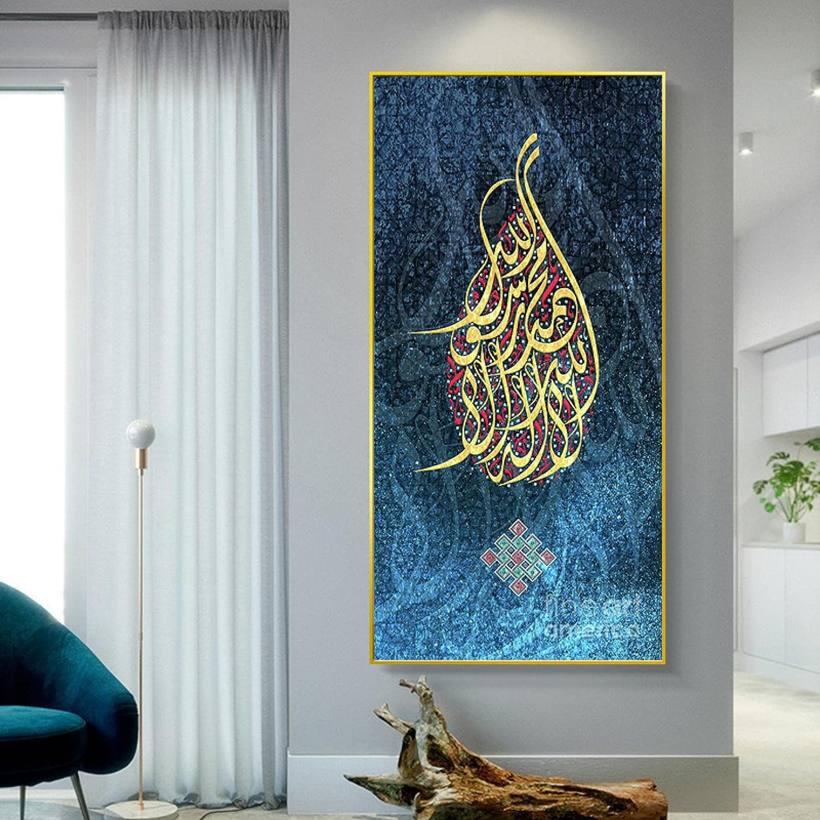 HTWLMM Tableau Islamique Arabe Islam Peintures Decoration Calligraphie Affiche Murale Art Chambre Salon Décor À La Maison,sans Cadre (A,60X120CM HTWLMM Tableau Islamique Arabe Islam Peintures Decoration Calligraphie Affiche Murale Art Chambre Salon Décor À La Maison,sans Cadre (A,60X120CM